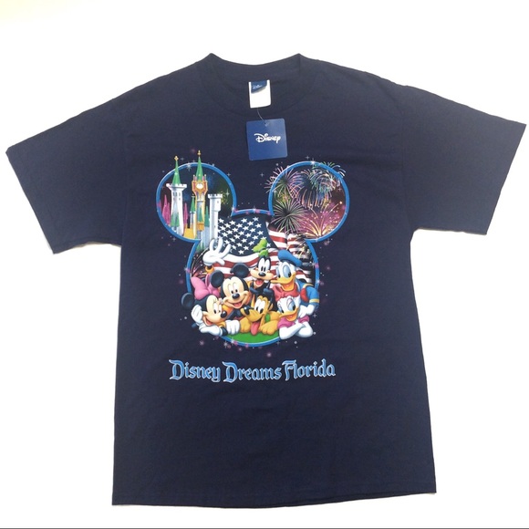 Disney NWT Dreams Florida T-Shirt in Navy … - Picture 1 of 8